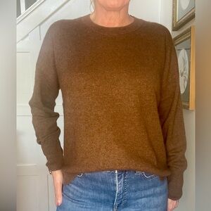 Tahari 100% 2-ply Cashmere Brown Sweater